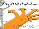 اطلاعیه برگزاری وبینار آشنایی با فرآیند دانش پژوهی