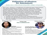 اطلاع رسانی وبینار بین المللی Utilization of ePoster for Assessment 