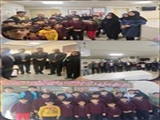 حضور و تبریک مدیریت و معاونت و دانش آموزان مدرسه امام علی (ع) و تجلیل از زحمات پرستار های عزیز با اهدای شاخه گل و هدایا